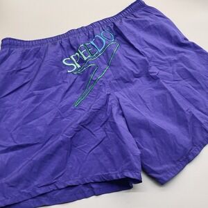 Vtg Speedo Mens Swim Trunks Size Large Embroidered  Logo Colorful Lined‎